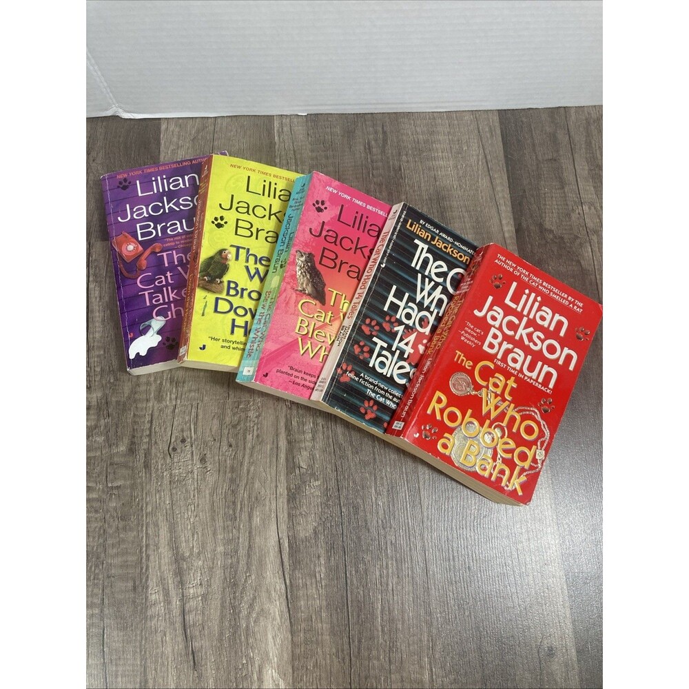 Lilian Jackson Braun Cat Who Mystery Series Book Lot of 5 PB Cozy Crime Fiction - Picture 4 of 8